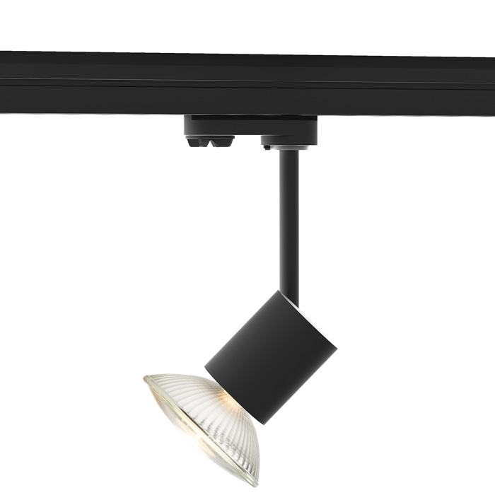 Corp de iluminat pentru sistemul cu șină cu 3-circuite, FAX cu negru 230V LED GU10 12W
