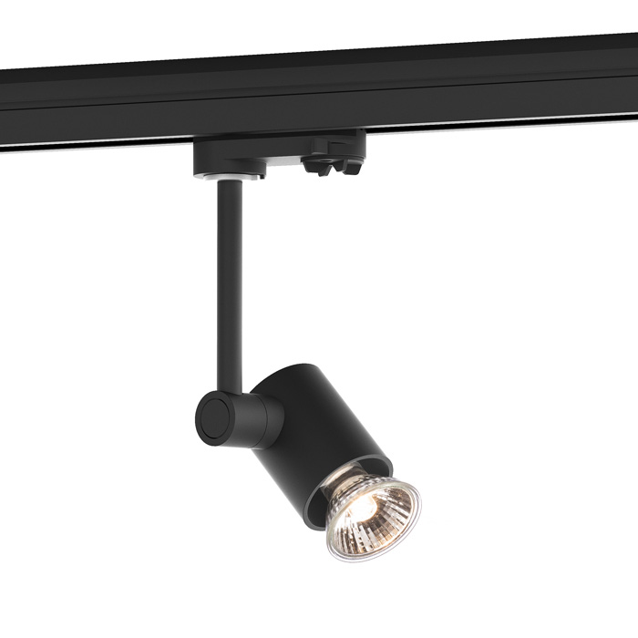 Corp de iluminat pentru sistemul cu șină cu 3-circuite, FAX cu negru 230V LED GU10 12W