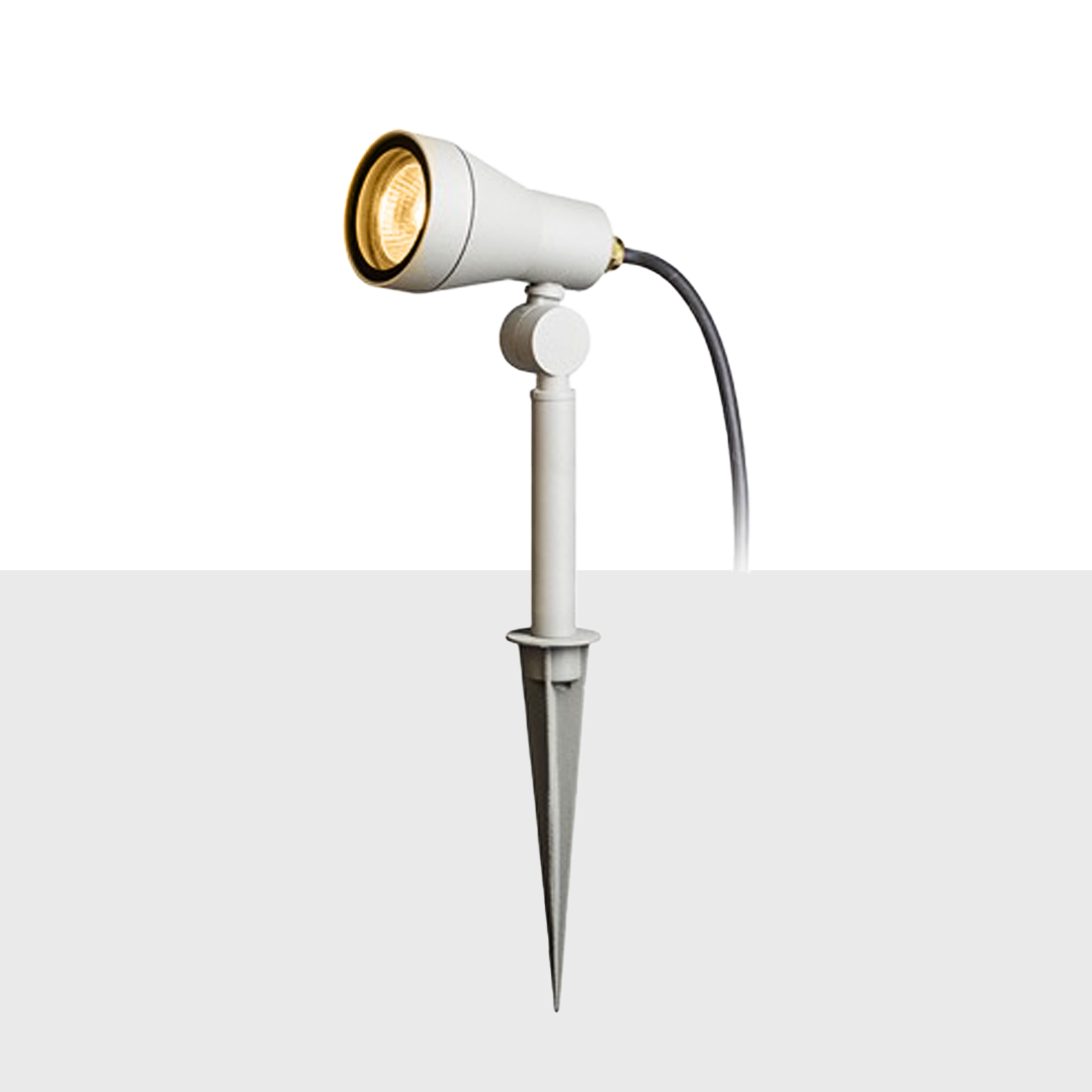 Corp de iluminat reflector exterior, DIREZZA cu vârf gri argintiu 230V LED GU10 8W IP54