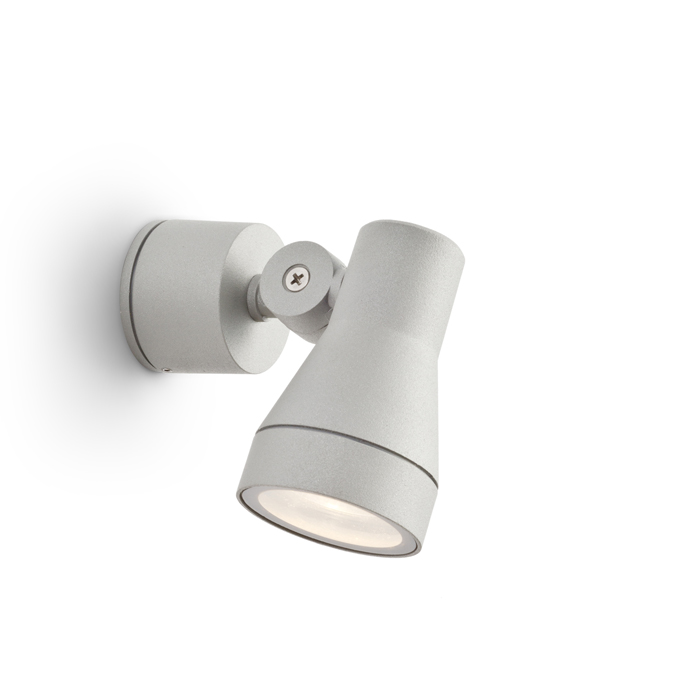 Corp de iluminat reflector exterior DIREZZA, perete, gri, argintiu, 230V, LED, GU10, 8W, IP54