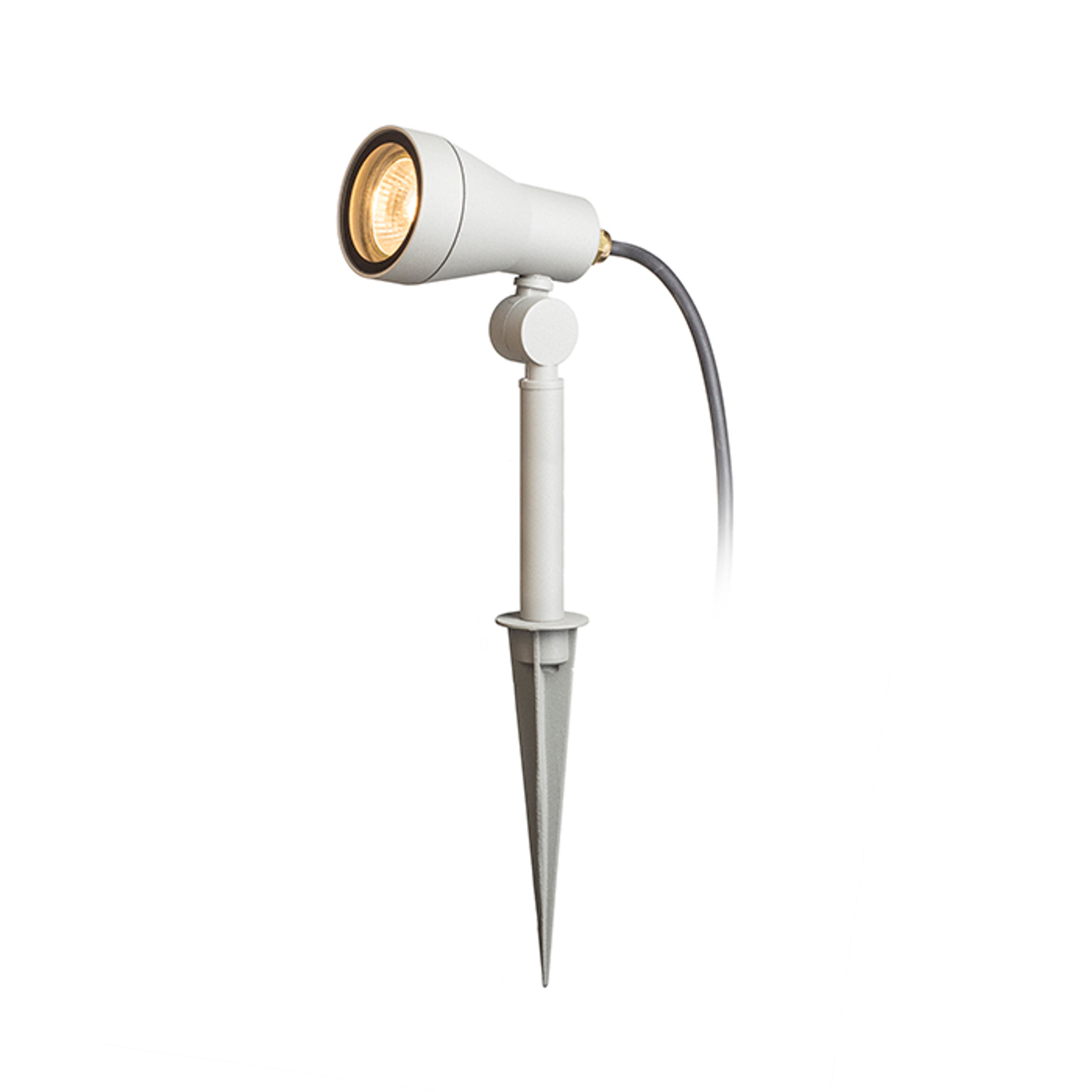 Corp de iluminat reflector exterior, DIREZZA cu vârf gri argintiu 230V LED GU10 8W IP54