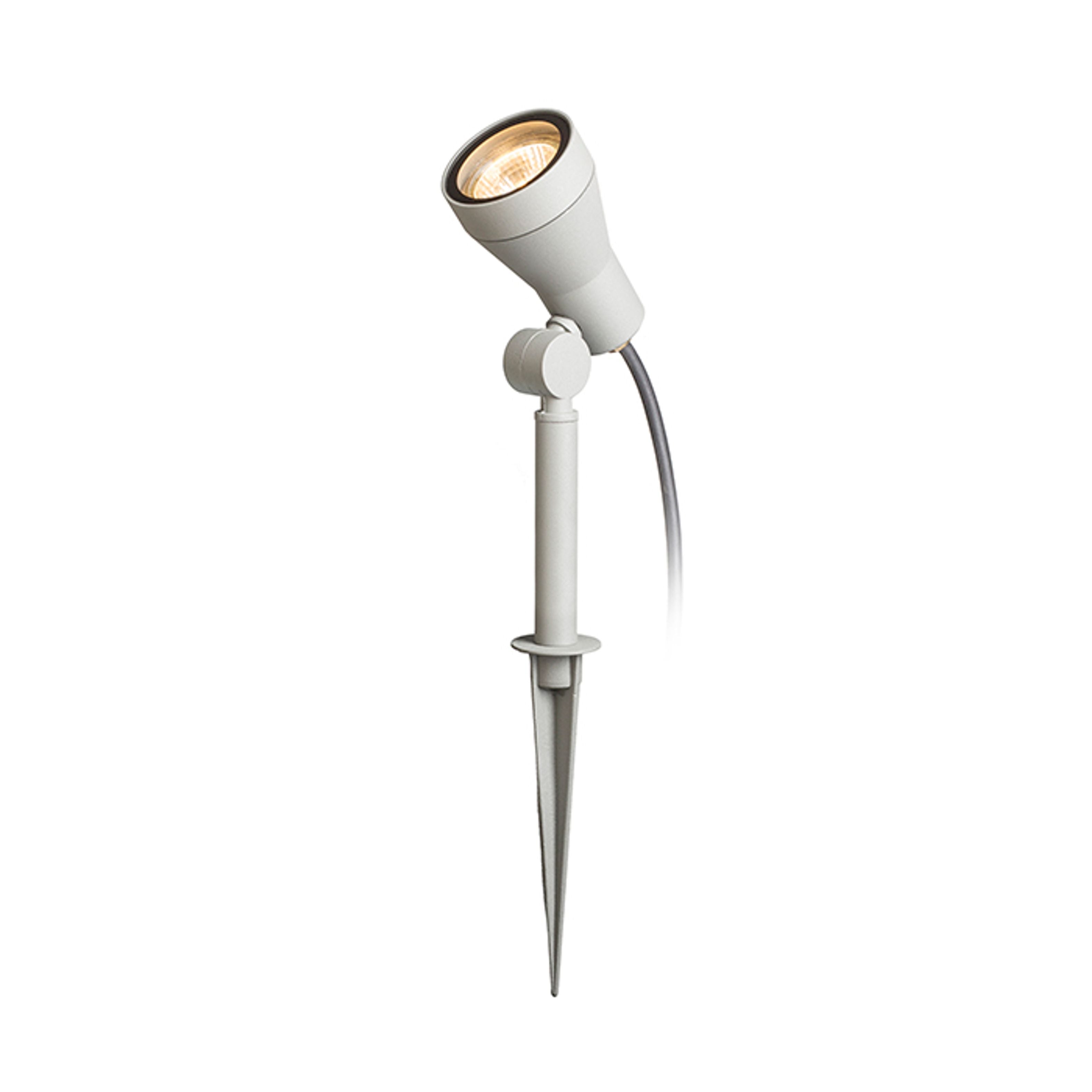 Corp de iluminat reflector exterior, DIREZZA cu vârf gri argintiu 230V LED GU10 8W IP54
