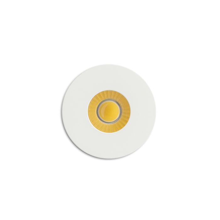 Corp de iluminat rotund cu LED de orientare încastrat pentru montarea în pereți falși sau boltă, RIO R alb 230V 3W 22° 3000K