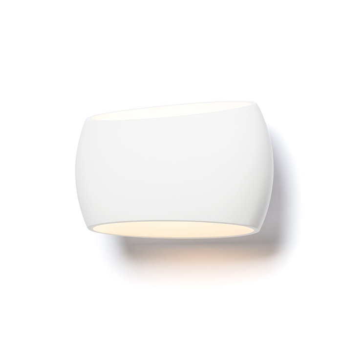 Corp de iluminat rotund de gips cu lumină SUS / JOS pe bec cu soclu E27, VERITA de perete în rigips 230V LED 15W