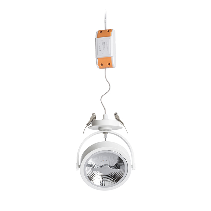 Corp de iluminat semi încastrat dimabil cu LED pentru tavan din plăci de rigips cu posibilitatea de, KELLY LED DIMM semi-incastrat alb 230V 12W 24° 3000K