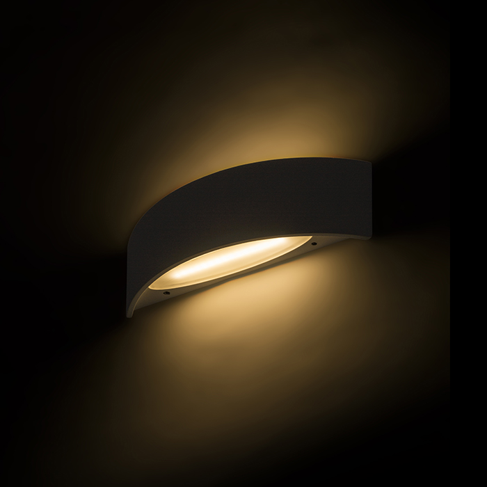 Corp de iluminat semirotund de perete pentru iluminare SUS / JOS, NAXOS alb 230V LED 6W 3000K