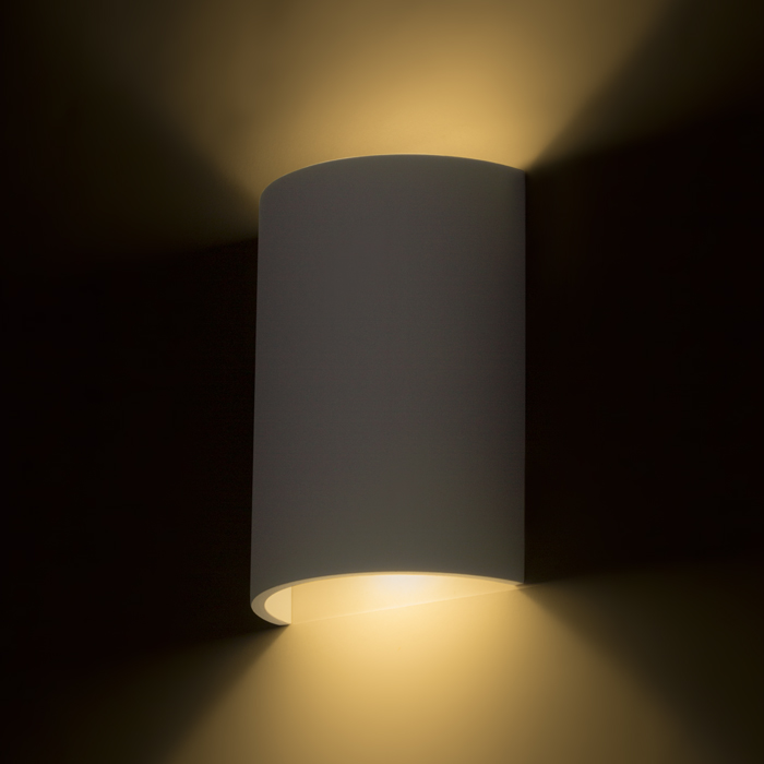 Corp de iluminat semirotund LED de perete cu iluminare SUS / JOS, DAFFY alb 230V 6W 3000K