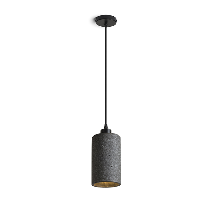 Corp de iluminat cilindric agăţat cu fasung E27, CAMINO suspendat ciment 230V LED 15W