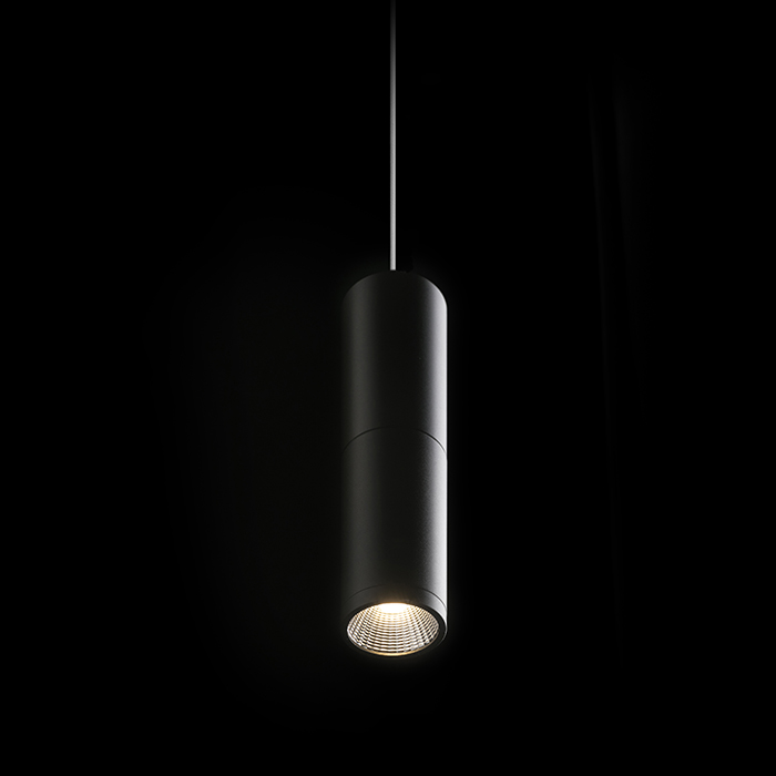 Corp de iluminat suspendat cilindric cu LED, BOGARD negru mat 230V 5W 40° 3000K