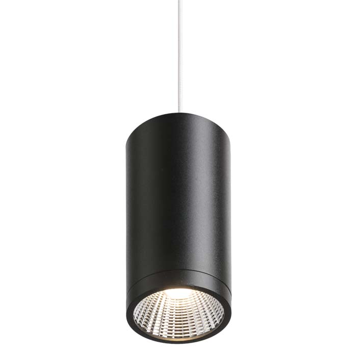 Corp de iluminat suspendat cilindric cu LED, BOGARD negru mat 230V 5W 40° 3000K