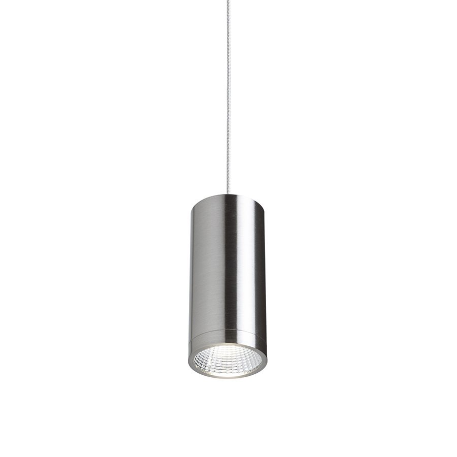Corp de iluminat suspendat cilindric cu LED, BOGARD nichel mat 230V 5W 40° 3000K