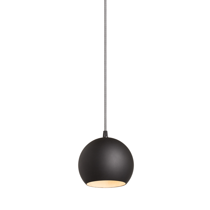 Corp de iluminat suspendat cu abajur de sticlă în două variante de culoare, COPA negru 230V LED E27 11W