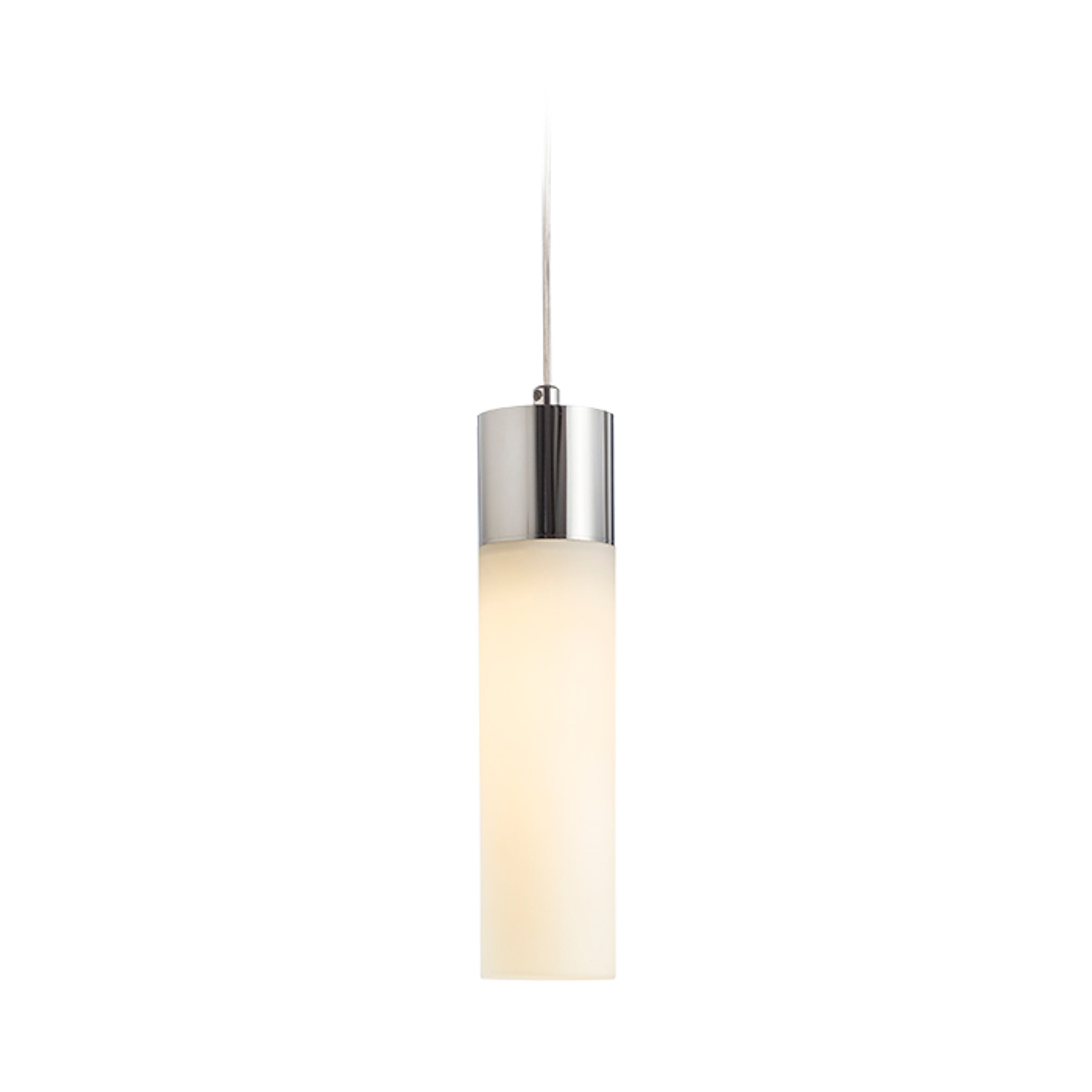 Corp de iluminat suspendat cu abajur de sticlă opală cu accesorii cromate, EIGHT opal/crom 230V LED E27 11W