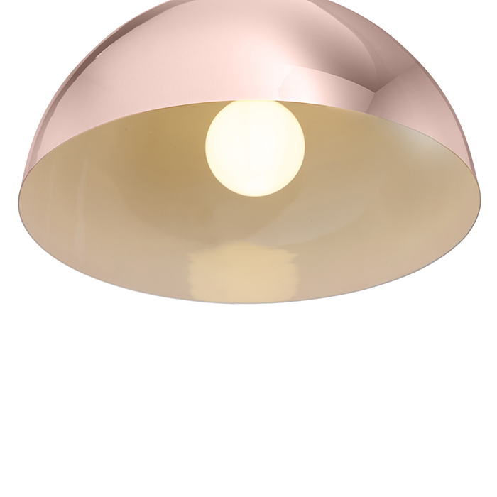 Corp de iluminat suspendat cu abajur metalic, MONROE 30 cupru 230V LED E27 11W