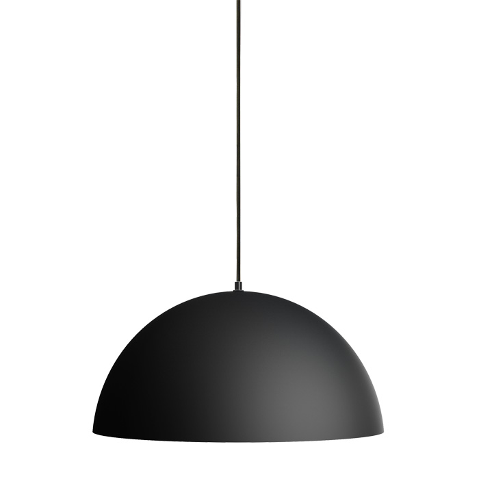 Corp de iluminat suspendat cu abajur metalic, MONROE 50 negru mat/alb 230V LED E27 30W
