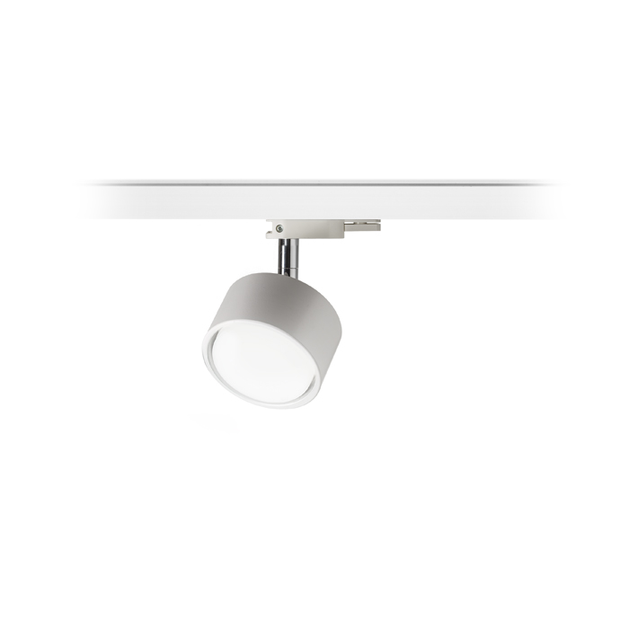 Corp de iluminatdin aluminiu cu adaptor înclinabil pentru șină cu trei circuite în trei culori, PIXIE cu 3-circuite alb crom 230V LED GX53 7W