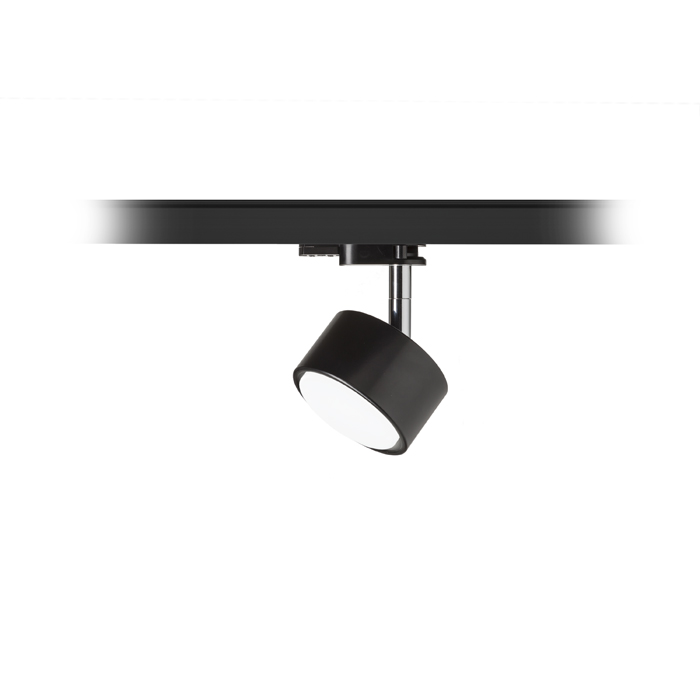 Corp de iluminatdin aluminiu cu adaptor înclinabil pentru șină cu trei circuite în trei culori, PIXIE sina cu 3-circuite negru crom 230V LED GX53 7W