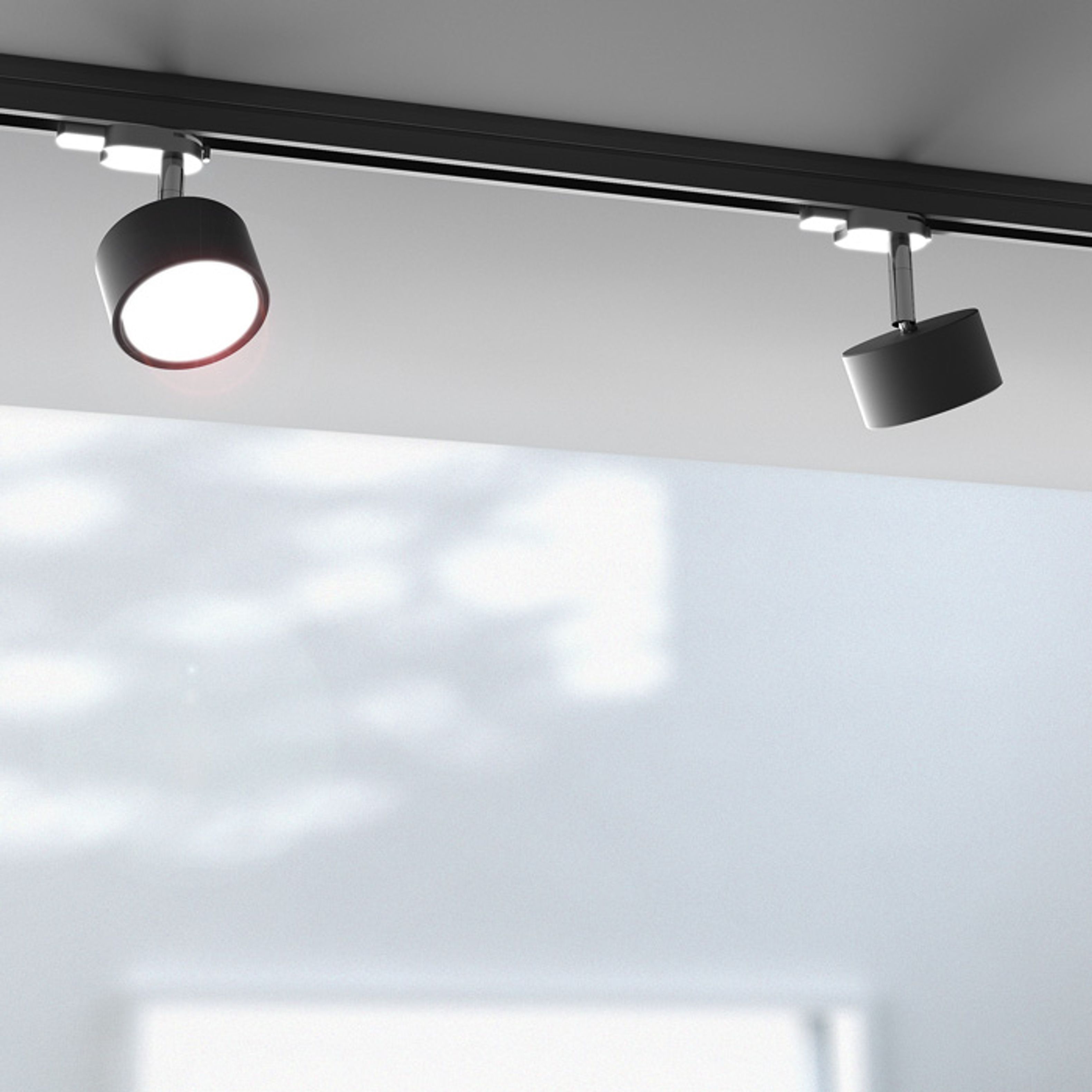 Corp de iluminatdin aluminiu cu adaptor înclinabil pentru șină cu trei circuite în trei culori, PIXIE sina cu 3-circuite negru crom 230V LED GX53 7W