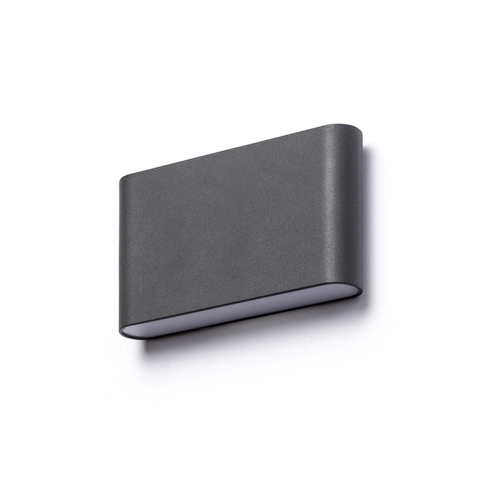 Corp de iluminatplat LED de perete exterior, cu iluminare SUS / JOS din aluminiu turnat sub presiune, CHOIX 175 antracit 230V 10W IP54 3000K