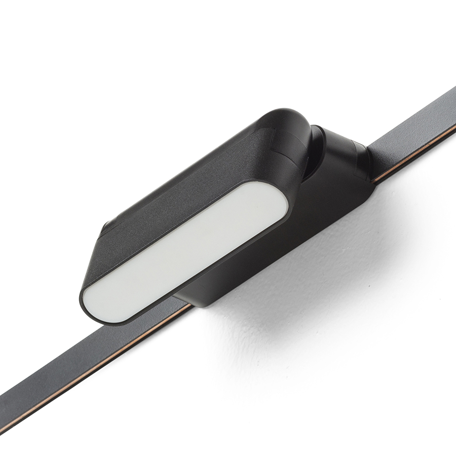 Lumina LED reglabila liniara pentru utilizare in sistemele VEGA 24V sau WAVE 24V, OXONIA 11 cu functie de inclinare sistemul VEGA/WAVE negru 24= 6W 110° 3000K 4000K 5700K