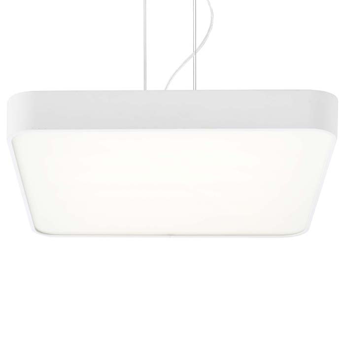 Dispozitiv de iluminat cu diodă suspendată cu cadru de aluminiu sau vopsit, MENSA SQ 48 alb 230V LED 56W 3000K