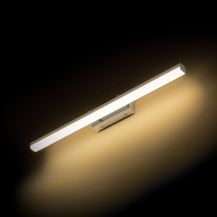 Dispozitiv de iluminat cu LED-uri lineare cu înclinare adecvat pentru oglindă sau imagine, SWAY de baie crom 230V LED 12W IP44 3000K