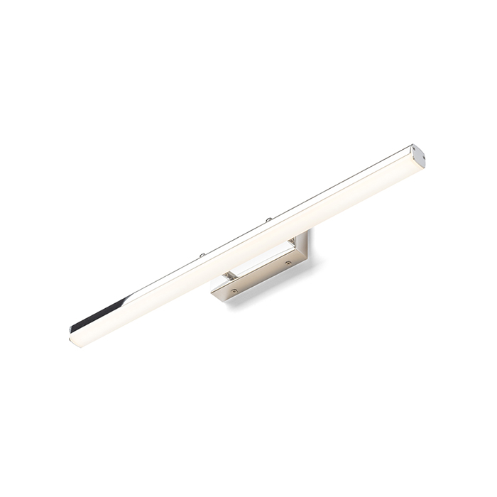 Dispozitiv de iluminat cu LED-uri lineare cu înclinare adecvat pentru oglindă sau imagine, SWAY de baie crom 230V LED 12W IP44 3000K
