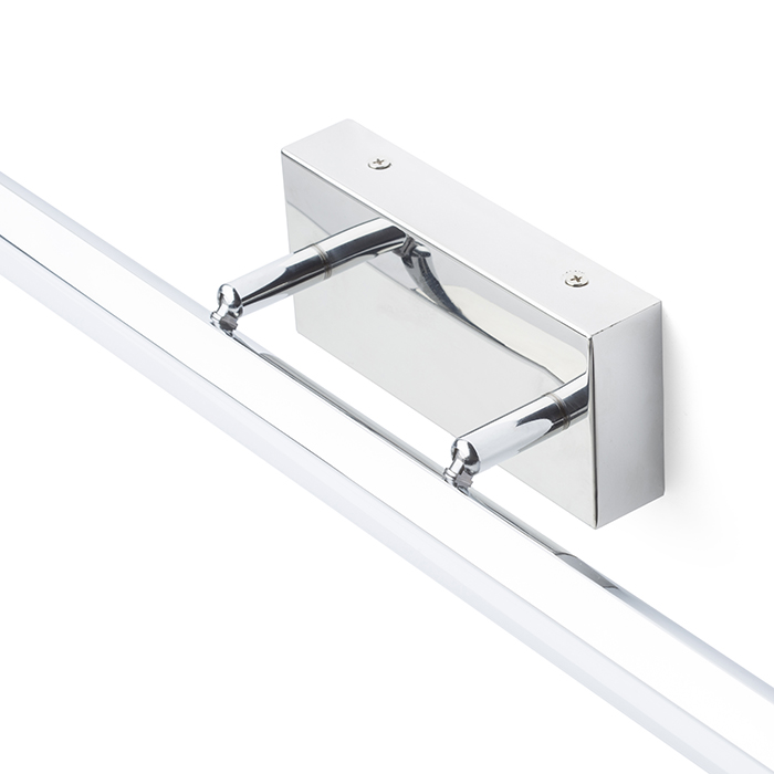 Dispozitiv de iluminat cu LED-uri lineare cu înclinare adecvat pentru oglindă sau imagine, SWAY de baie crom 230V LED 12W IP44 3000K