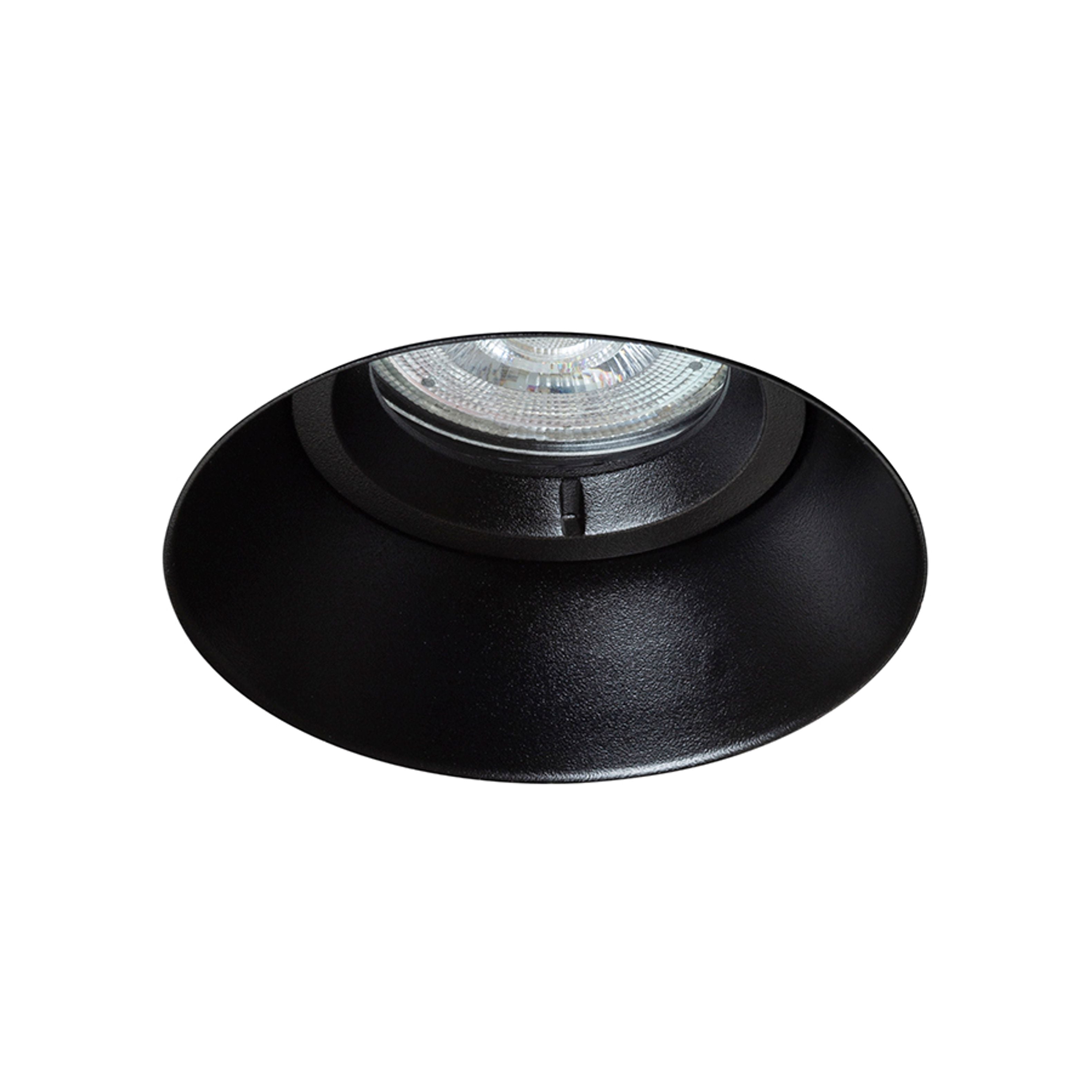 Downlight incastrat fără cadru, potrivit pentru medii umede, IPSO R IP65 încastrat negru 230V LED GU10 9W