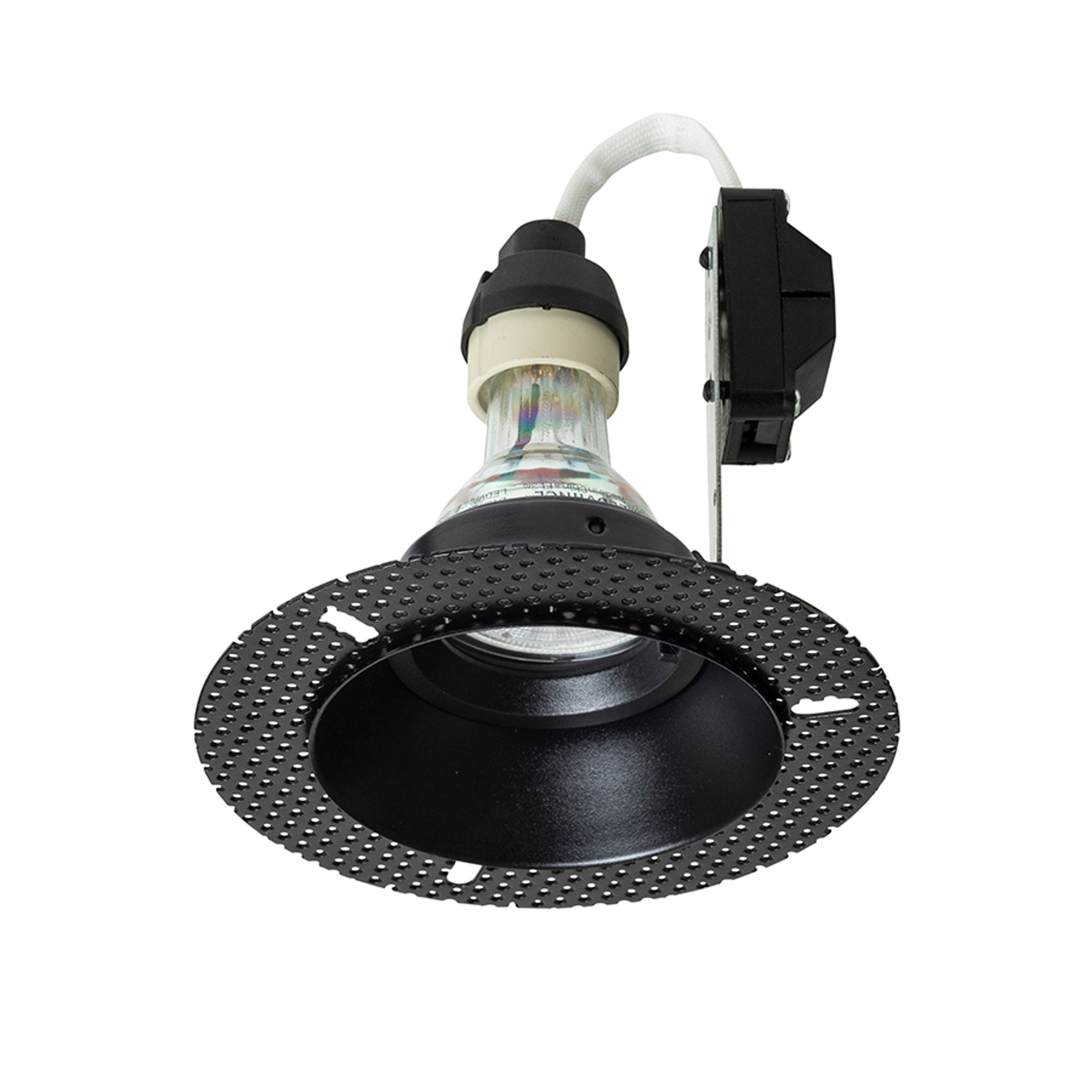 Downlight incastrat fără cadru, potrivit pentru medii umede, IPSO R IP65 încastrat negru 230V LED GU10 9W