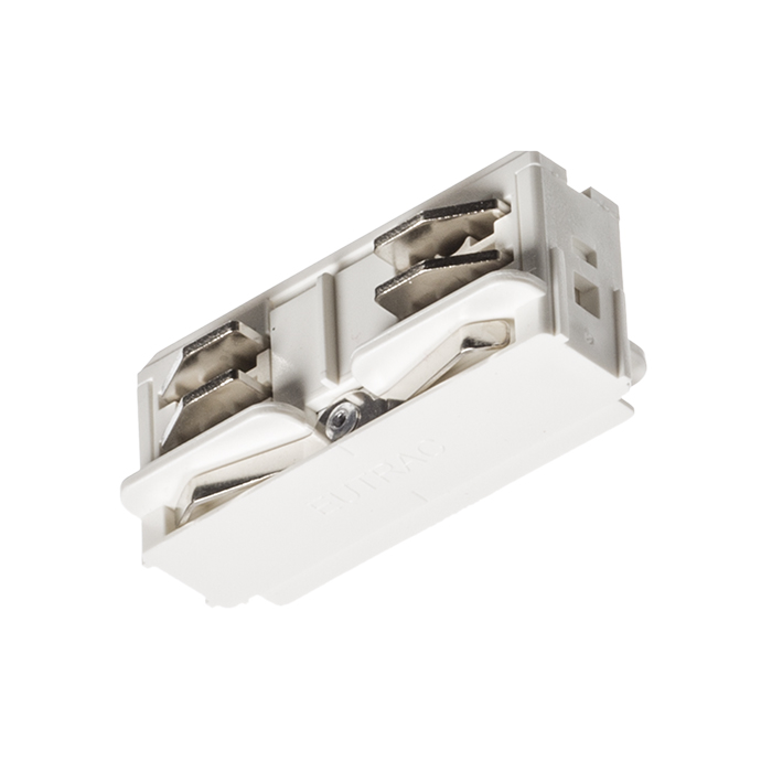 Îmbinarea conductivă longitudinală pentru șinele EUTRAC, EUTRAC conector conductibil longitudinal alb 230V