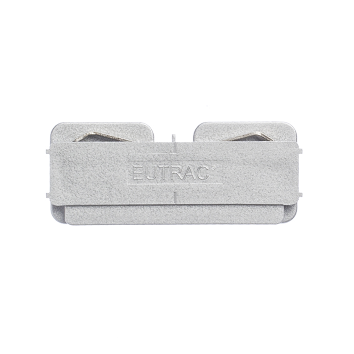 Îmbinarea conductivă longitudinală pentru șinele EUTRAC, EUTRAC conector conductibil longitudinal gri argintiu 230V