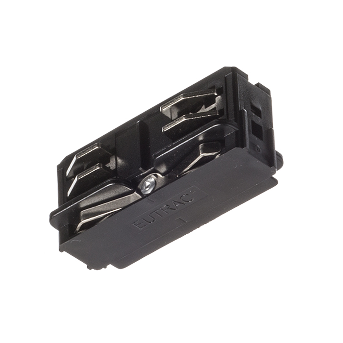 Îmbinarea conductivă longitudinală pentru șinele EUTRAC, EUTRAC conector conductibil longitudinal negru 230V