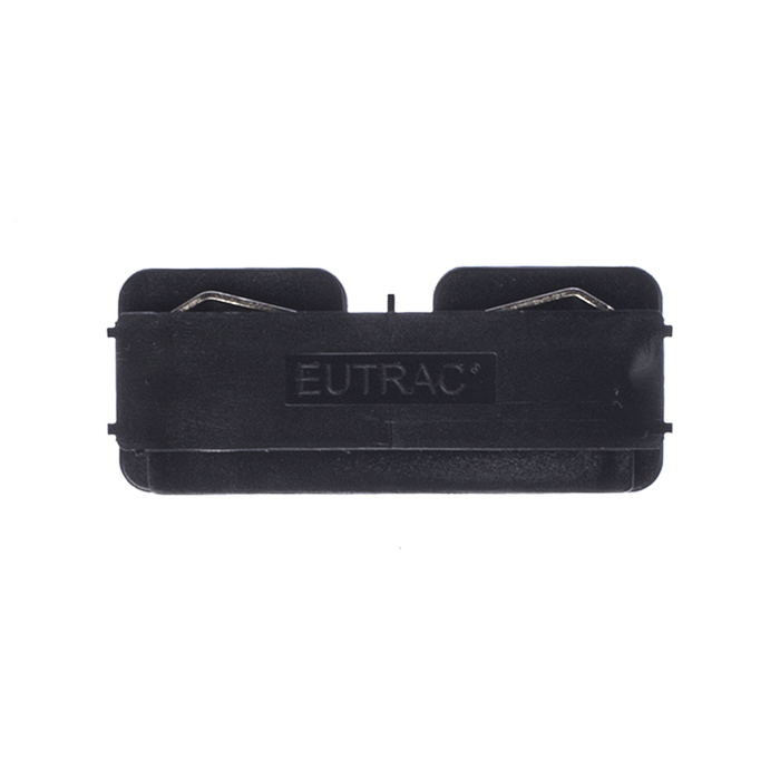Îmbinarea conductivă longitudinală pentru șinele EUTRAC, EUTRAC conector conductibil longitudinal negru 230V