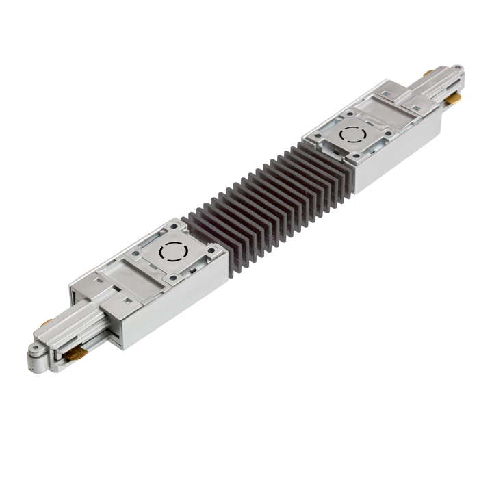 Înbinare flexibilă pentru șină cu un singur circuit, 1F conector flexibil gri argintiu 230V