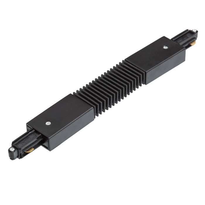 Înbinare flexibilă pentru șină cu un singur circuit, 1F conector flexibil negru 230V