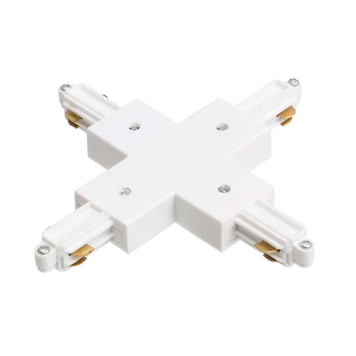 Înbinare în X cu sursă de alimentare pentru șină cu un singur circuit, 1F X conector alb 230V
