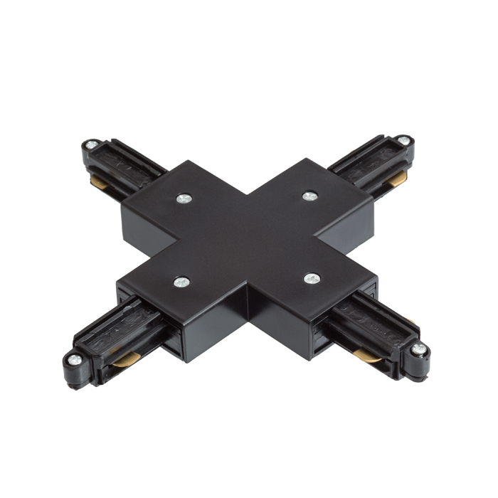 Înbinare în X cu sursă de alimentare pentru șină cu un singur circuit, 1F X conector negru 230V