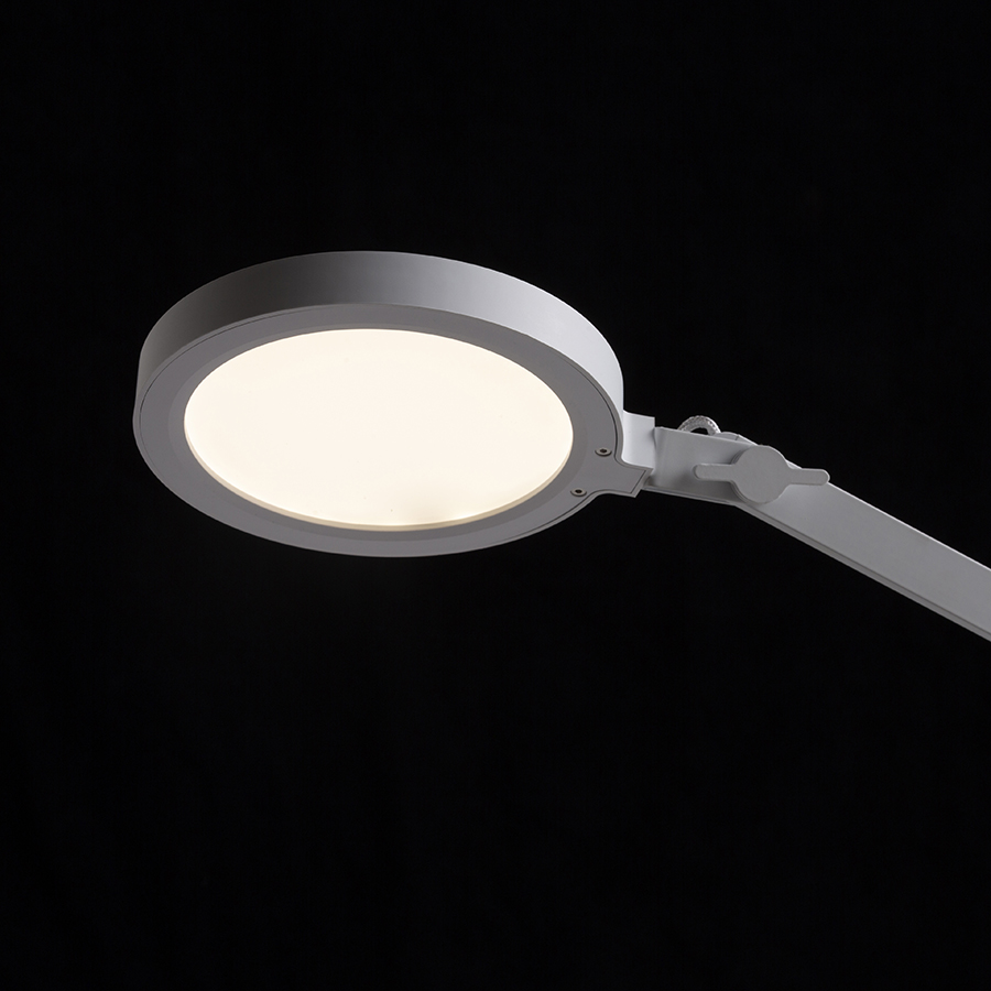 Lampa LED de birou cu doua brate, cu un intrerupator de intensitate situat in partea de sus a, EMA DIMM de masă alb 230V 10W 100° 3000K