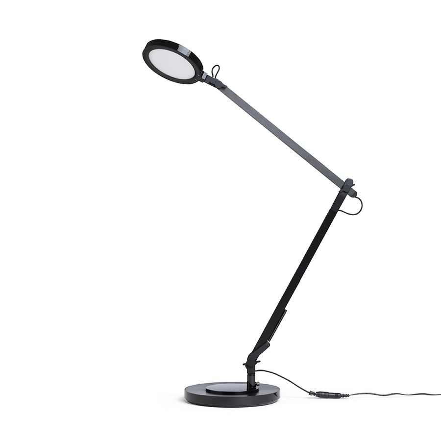 Lampa LED de birou cu doua brate, cu un intrerupator de intensitate situat in partea de sus a, EMA DIMM de masă negru 230V 10W 100° 3000K
