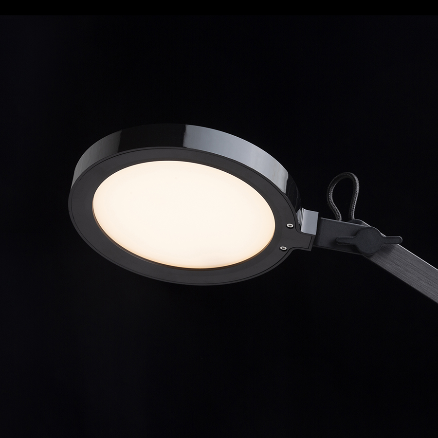 Lampa LED de birou cu doua brate, cu un intrerupator de intensitate situat in partea de sus a, EMA DIMM de masă negru 230V 10W 100° 3000K