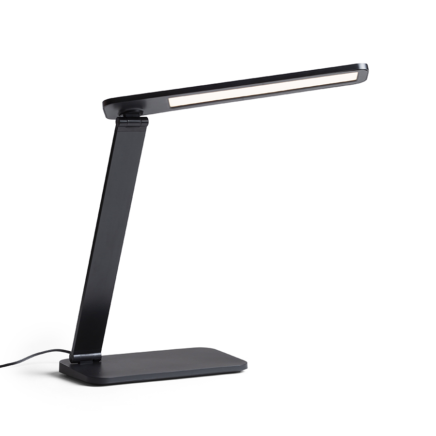 Lampa LED compacta pentru birou, cu cap alungit pentru o iluminare mai larga, cu un intrerupator de, MAREK DIMM de masă negru 230V 6W 3000K 4000K 6500K