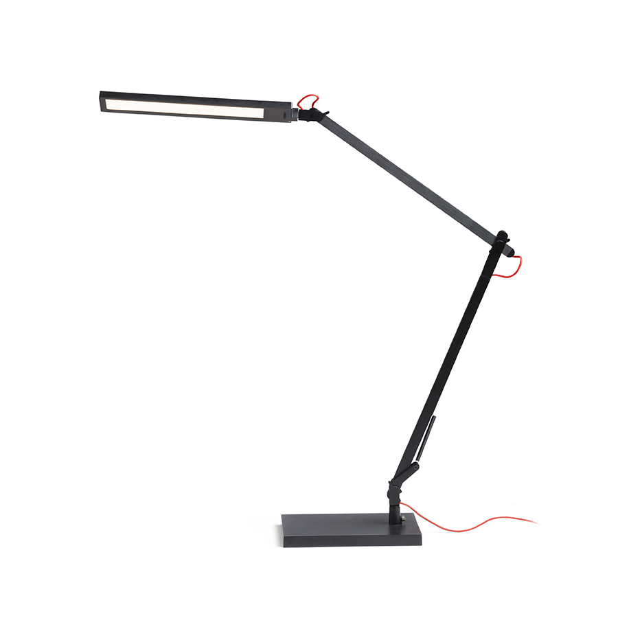 Lampa LED de birou cu doua brațe, cu un intrerupător de intensitate situat in partea de sus a, NORMA DIMM de masă alb/roşu 230V 10W 100° 3000K 4000K 6500K