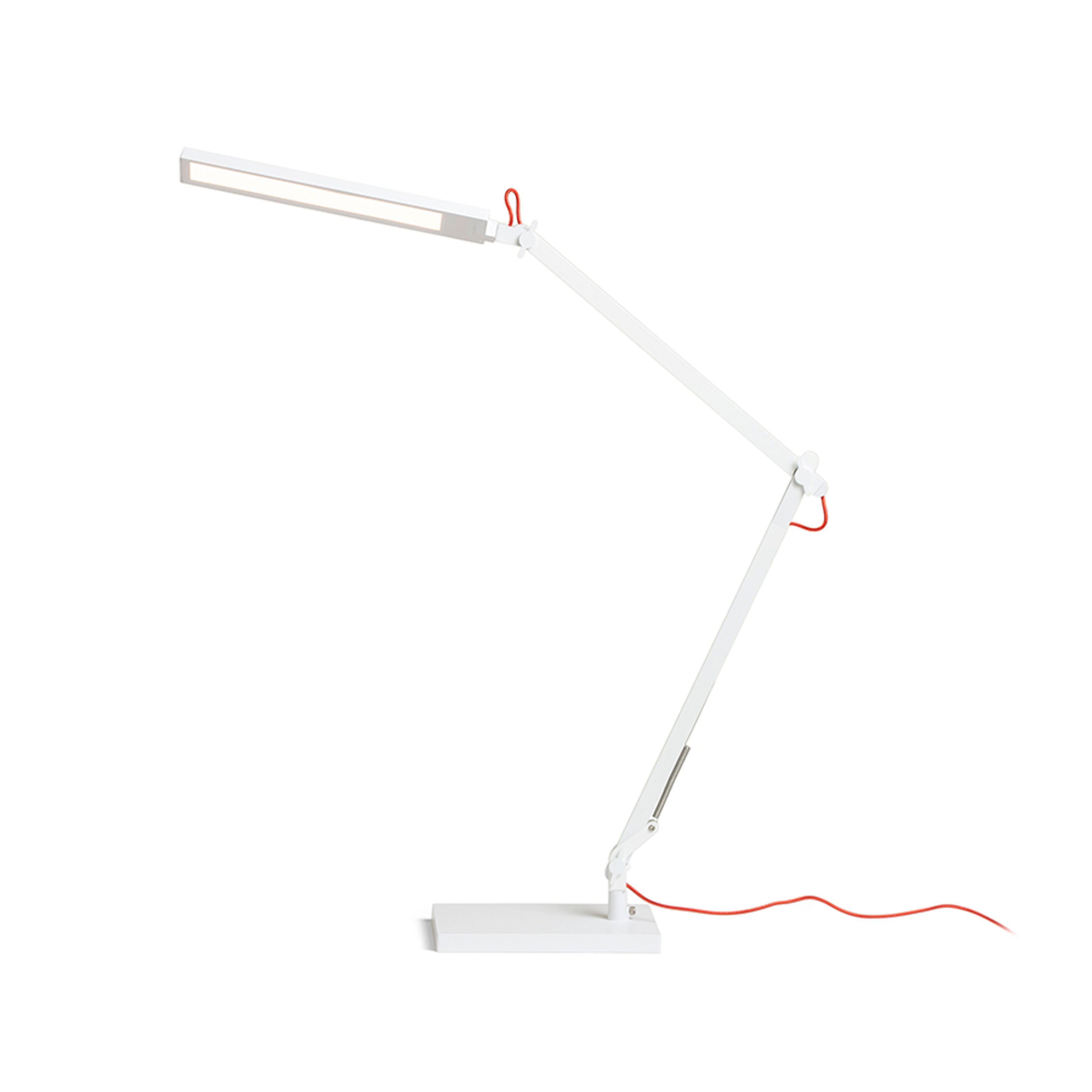 Lampa LED de birou cu doua brațe, cu un intrerupător de intensitate situat in partea de sus a, NORMA DIMM de masă alb/roşu 230V 10W 100° 3000K 4000K 6500K