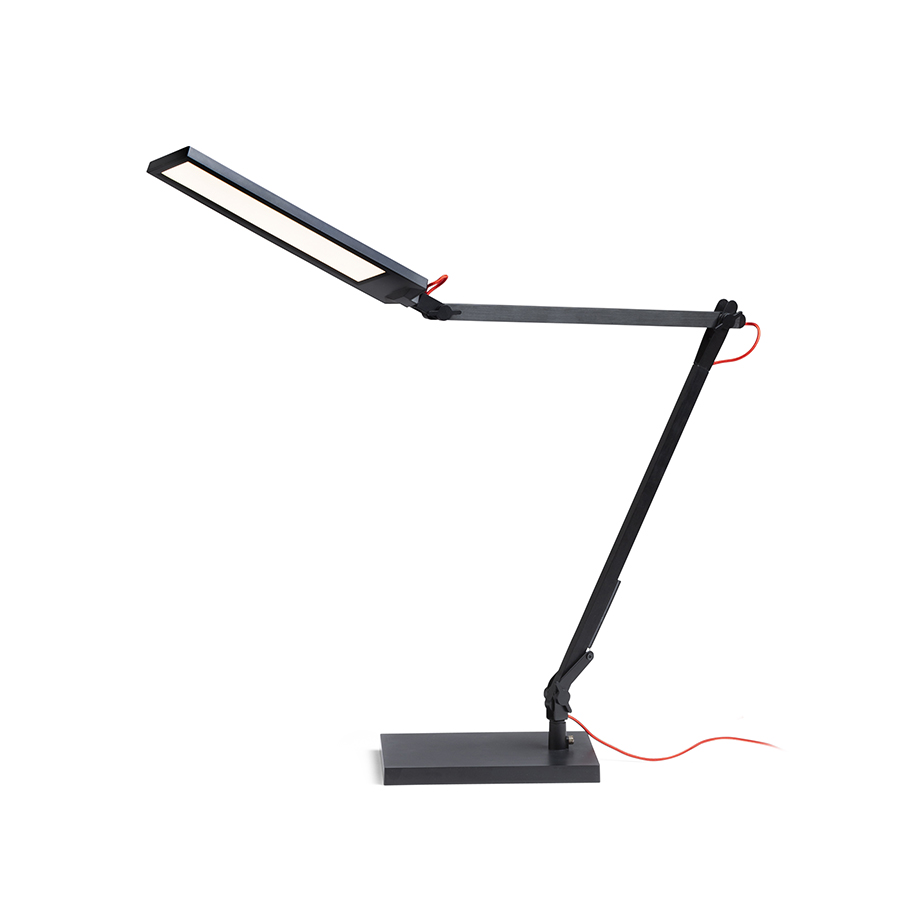 Lampa LED de birou cu doua brațe, cu un intrerupător de intensitate situat in partea de sus a, NORMA DIMM de masă negru/roşu 230V 10W 100° 3000K 4000K 6500K