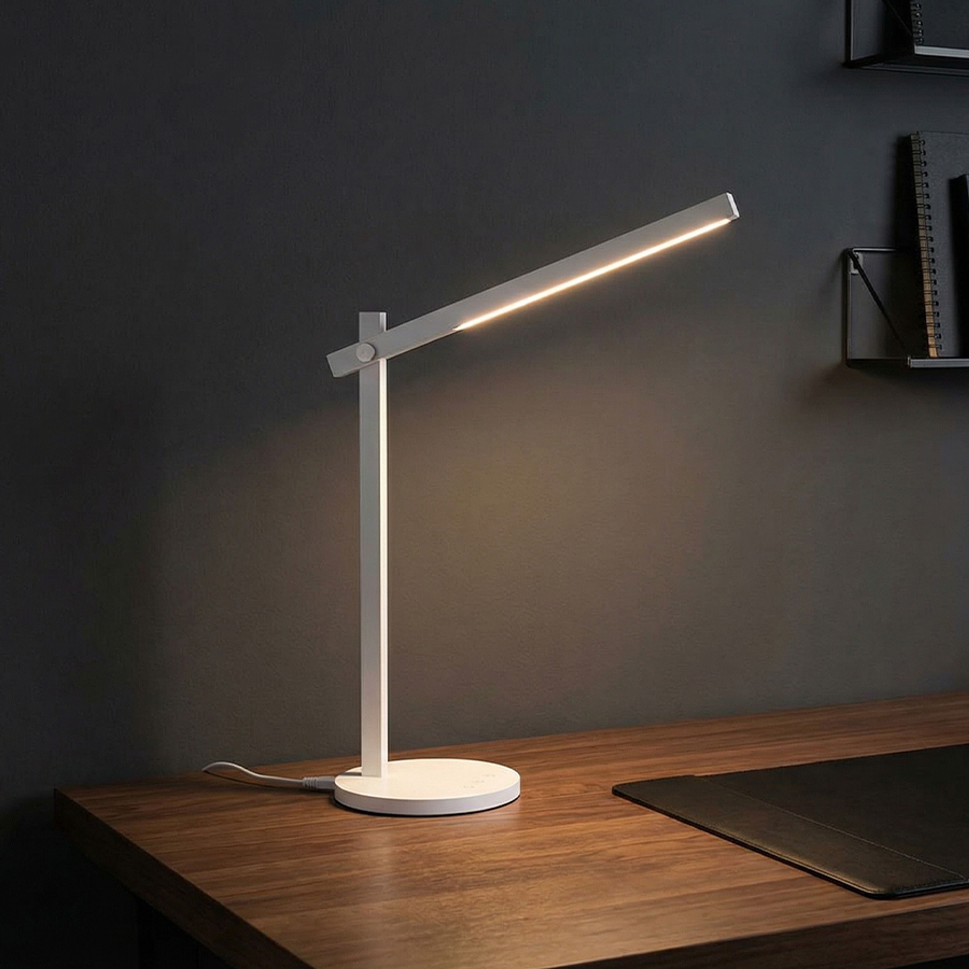 Lampa de birou LED subtire si eleganta cu luminozitate si temperatura de culoare reglabile, ROD DIMM de masă alb 230V 5.5W 3000K 4000K 6500K