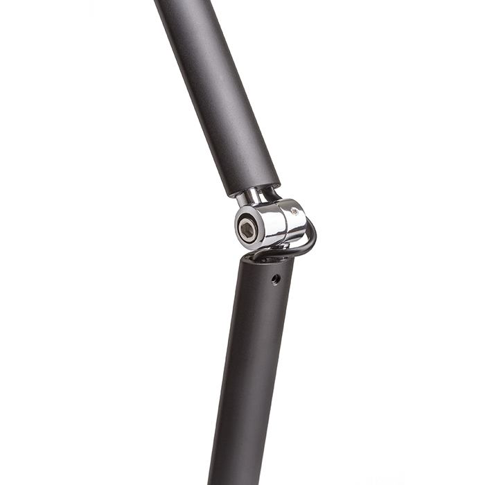 Lampă cu două brațe pentru masă cu abajur din textil, MONTANA de alb/negru crom 230V LED E27 11W