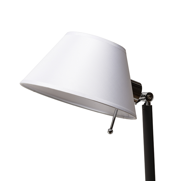 Lampă cu două brațe pentru perete cu abajur din textil de perete MONTANA, alb/negru, crom, 230V, LED, E27, 11W