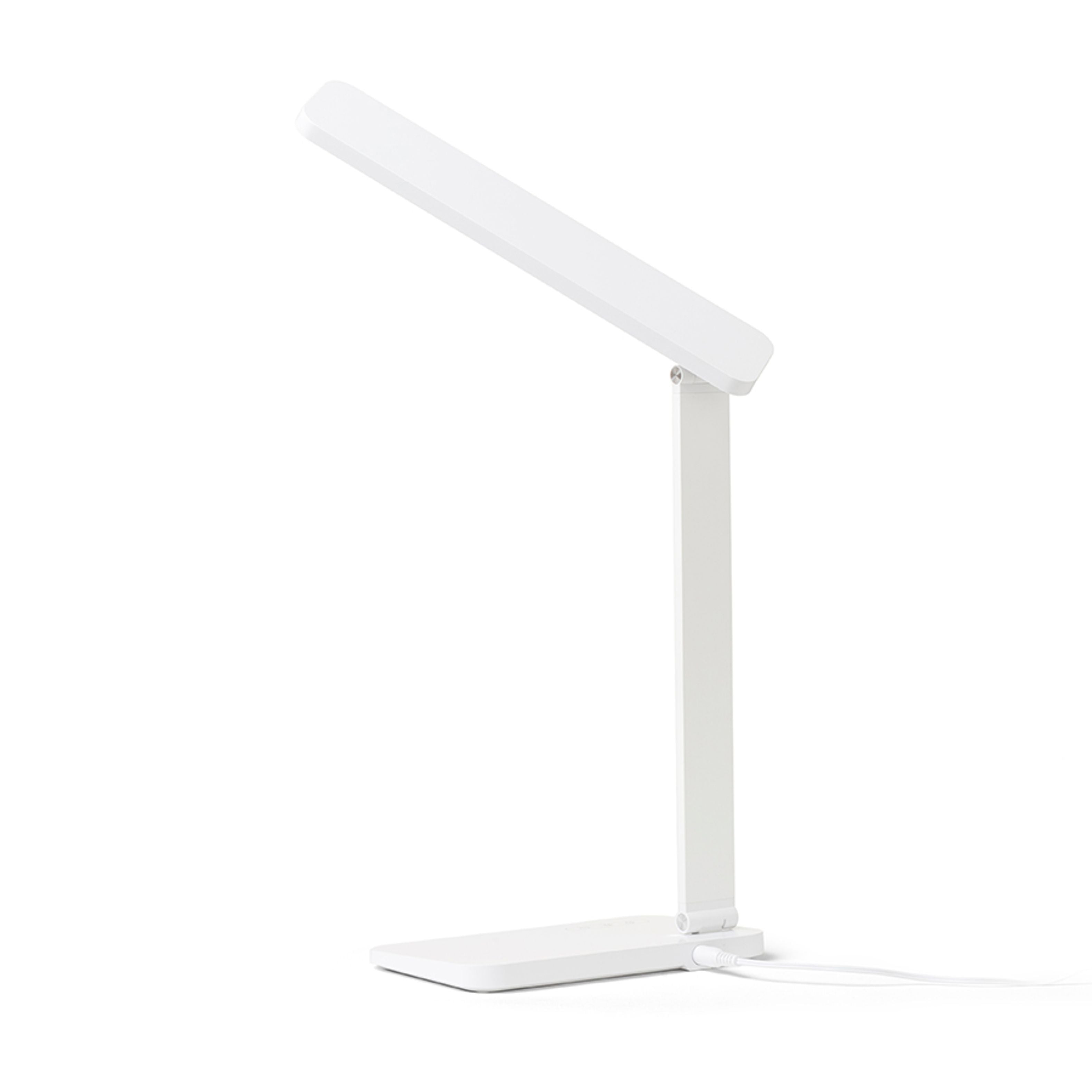 Lampa LED compacta pentru birou, cu cap alungit pentru o iluminare mai larga, cu un intrerupator de, MAREK DIMM de masă alb 230V 6W 3000K 4000K 6500K