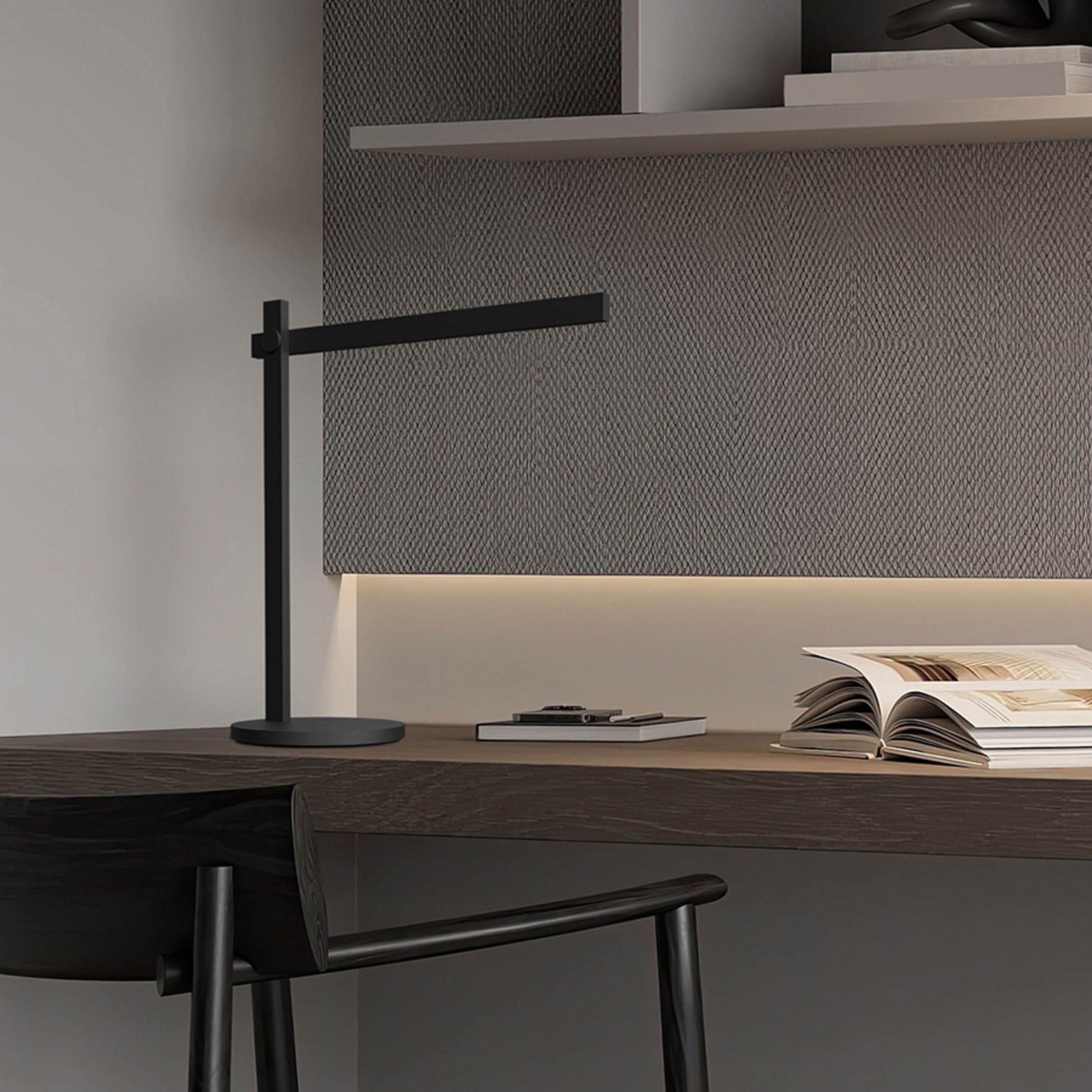 Lampa de birou LED subtire si eleganta cu luminozitate si temperatura de culoare reglabile, ROD DIMM de masă negru 230V 5.5W 3000K 4000K 6500K